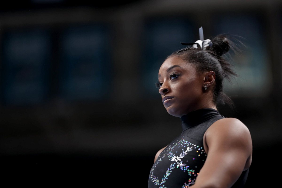 <i>Ezra Shaw/Getty Images/File</i><br/>Simone Biles warms up ahead of day four of the US Gymnastics Championships in San Jose