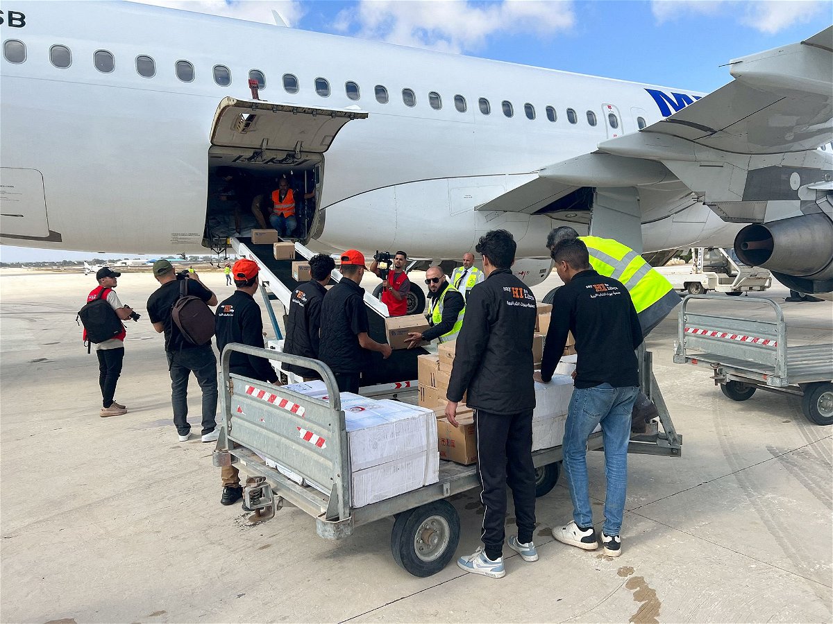 <i>Ayman Al-Sahili/Reuters</i><br/>Medical aid arrives in Libya after a powerful storm caused severe flooding and killed thousands.