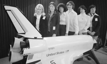The first class of women astronauts selected by NASA is shown in 1978 ahead of training: (from left) Rhea Seddon