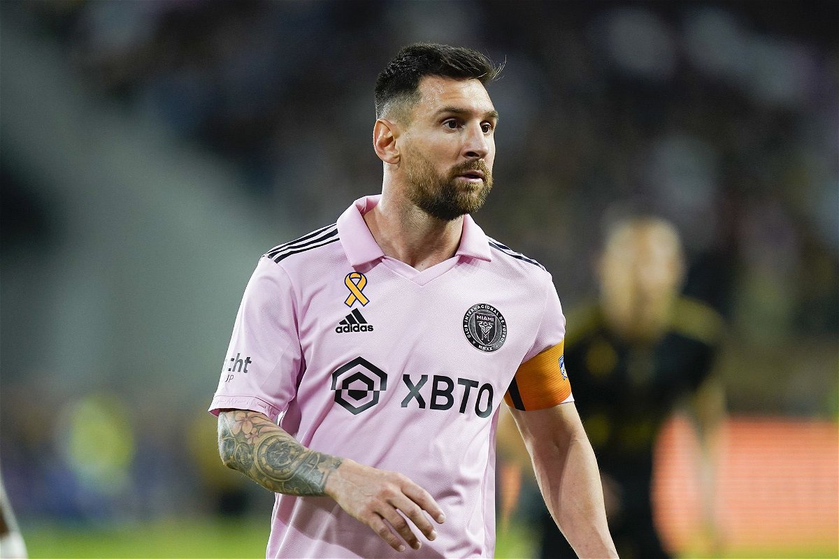 <i>Ryan Sun/AP</i><br/>Lionel Messi prepares for a throw-in during the first half of an MLS soccer match against Los Angeles FC.