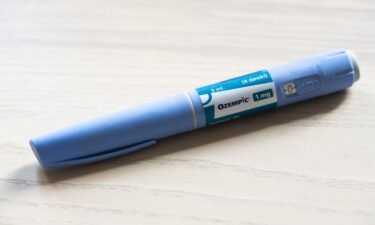 An Ozempic (semaglutide) injection pen is seen on a kitchen table in Riga