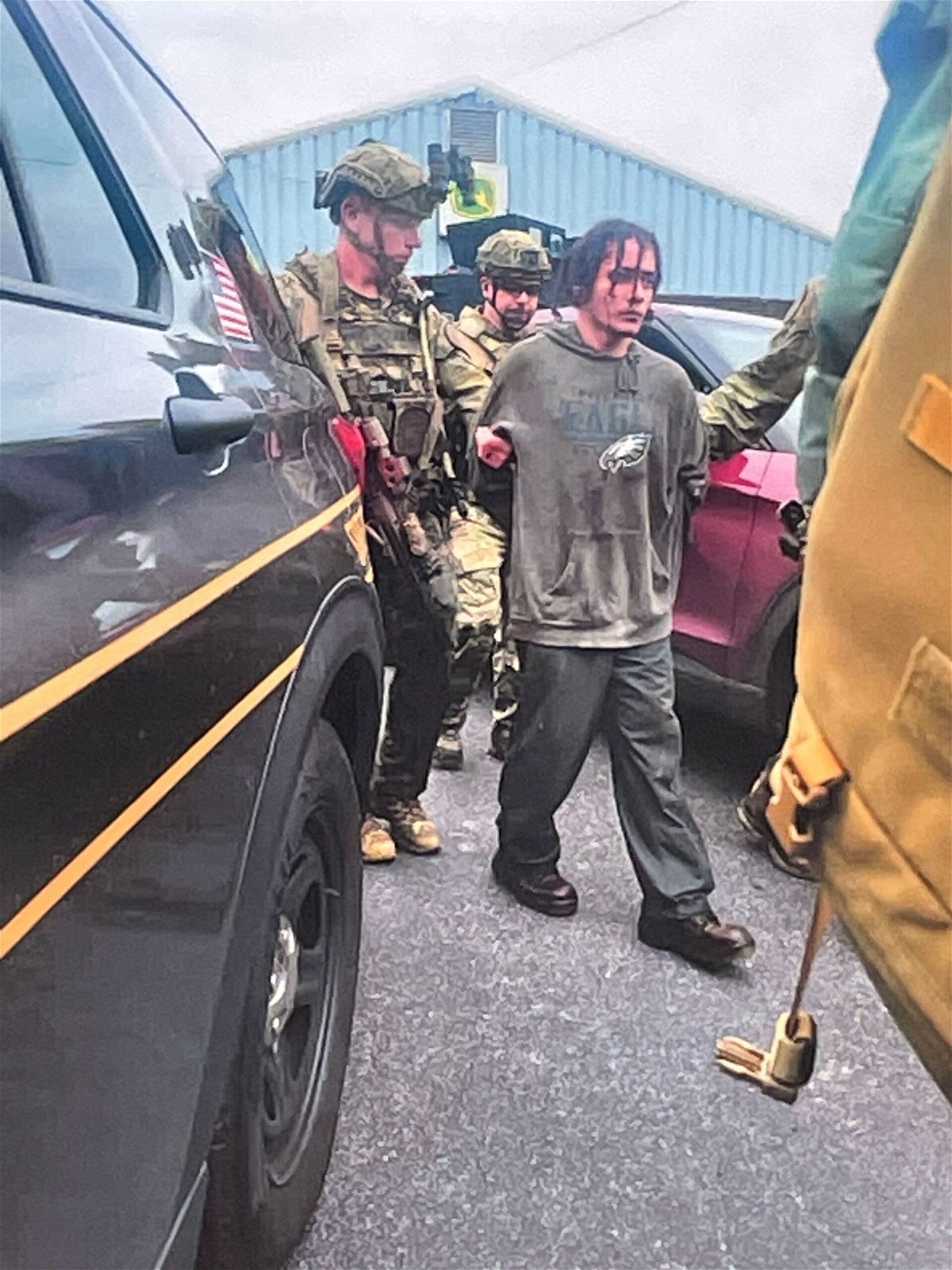<i>Pennsylvania State Police</i><br/>Escaped inmate Danelo Cavalcante is shown after being captured.