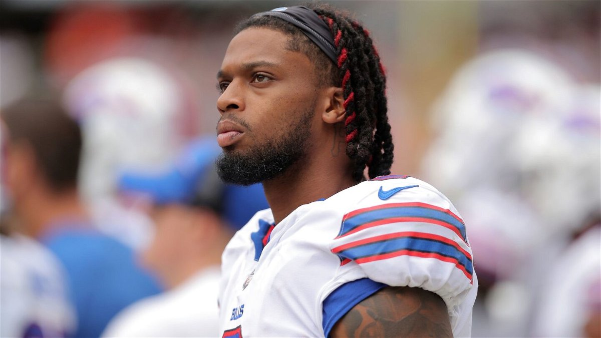 <i>Melissa Tamez/AP</i><br/>Damar Hamlin looks on during a preseason game against the Chicago Bears on August 26. Hamlin will not play in the Buffalo Bills’ opening game of the NFL season against the New York Jets.