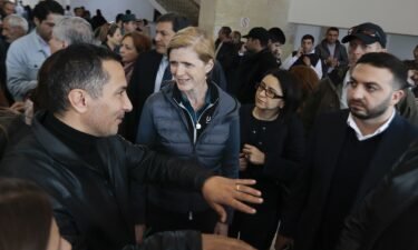 USAID's Samantha Power visited the aid center for refugees from Nagorno-Karabakh in the border village of Kornidzor
