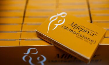 Boxes of the drug mifepristone sit on a shelf at the West Alabama Women's Center in Tuscaloosa