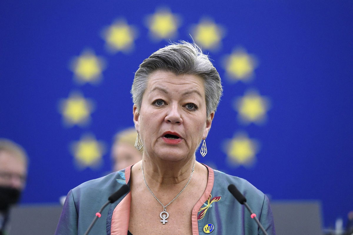 <i>Frederick Florin/AFP/Getty Images</i><br/>The European Commissioner for Home Affairs Ylva Johansson