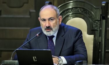 Armenian Prime Minister Nikol Pashinyan leads a cabinet meeting in Yerevan