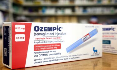 Boxes of the diabetes drug Ozempic rest on a pharmacy counter on April 17