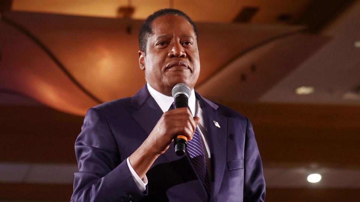 <i>Mario Tama/Getty Images/FILE</i><br/>Conservative talk radio host Larry Elder