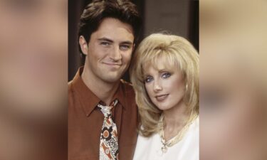 Matthew Perry as Chandler Bing and Morgan Fairchild as Nora Tyler Bing.