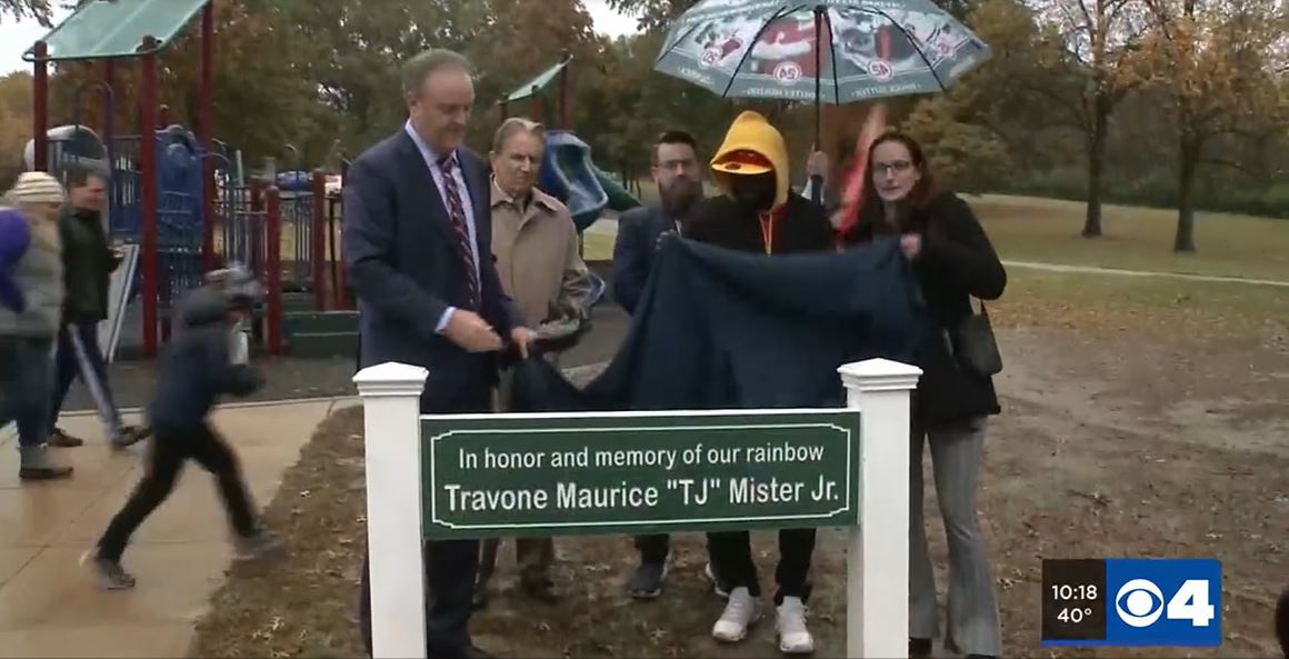 <i>KMOV</i><br/>Olga and Travone Mister honored their son TJ at Suson Park in St. Louis County