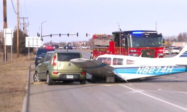 A small plane crash-landed into a car on a busy Twin Cities highway  on November 28