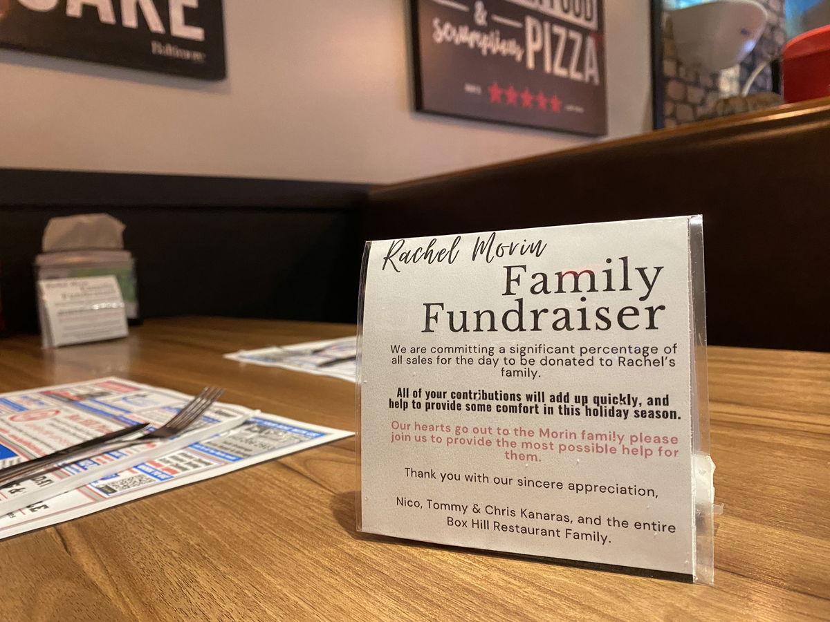 <i>@TommieClarkWBAL</i><br/>Box Hill Pizzeria is raising money to help the five children of Rachel Morin get through the holiday season.