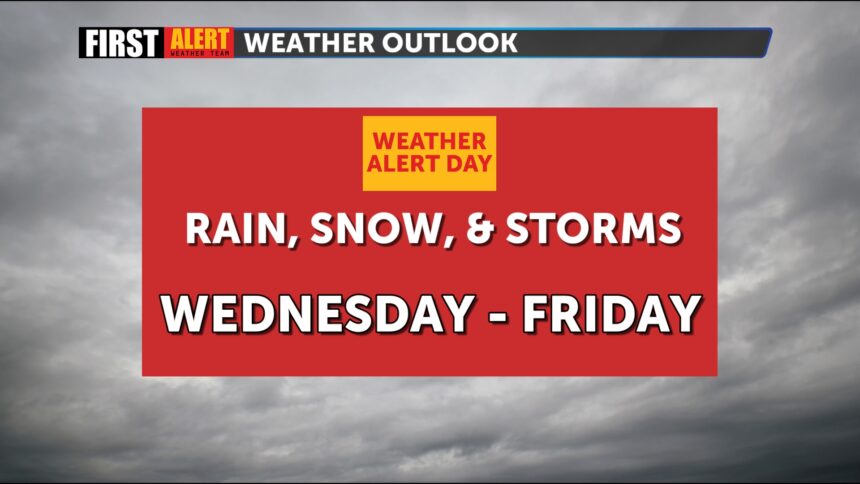 First Alert Weather Day: Friday afternoon and evening turns snow