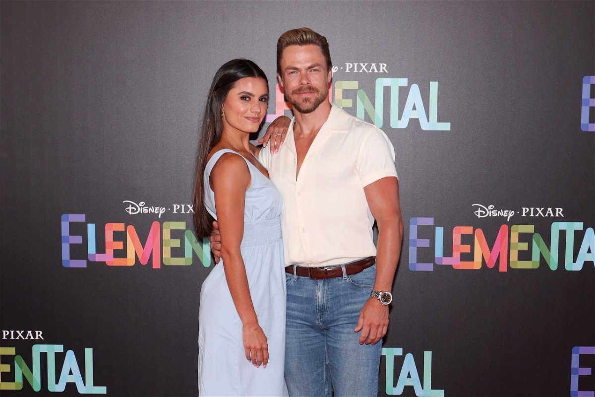 <i>Christopher Polk/Variety/Getty Images</i><br/>Hayley Erbert and Derek Hough at the premiere of 