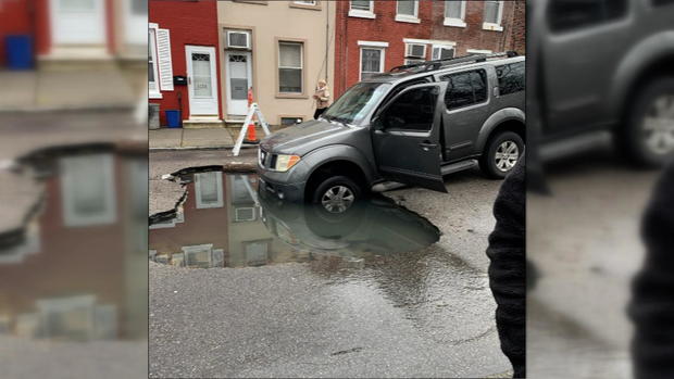 <i>KYW</i><br/>Frustration is growing in the city's Port Richmond neighborhood Saturday after a large sinkhole opened up a few days ago.