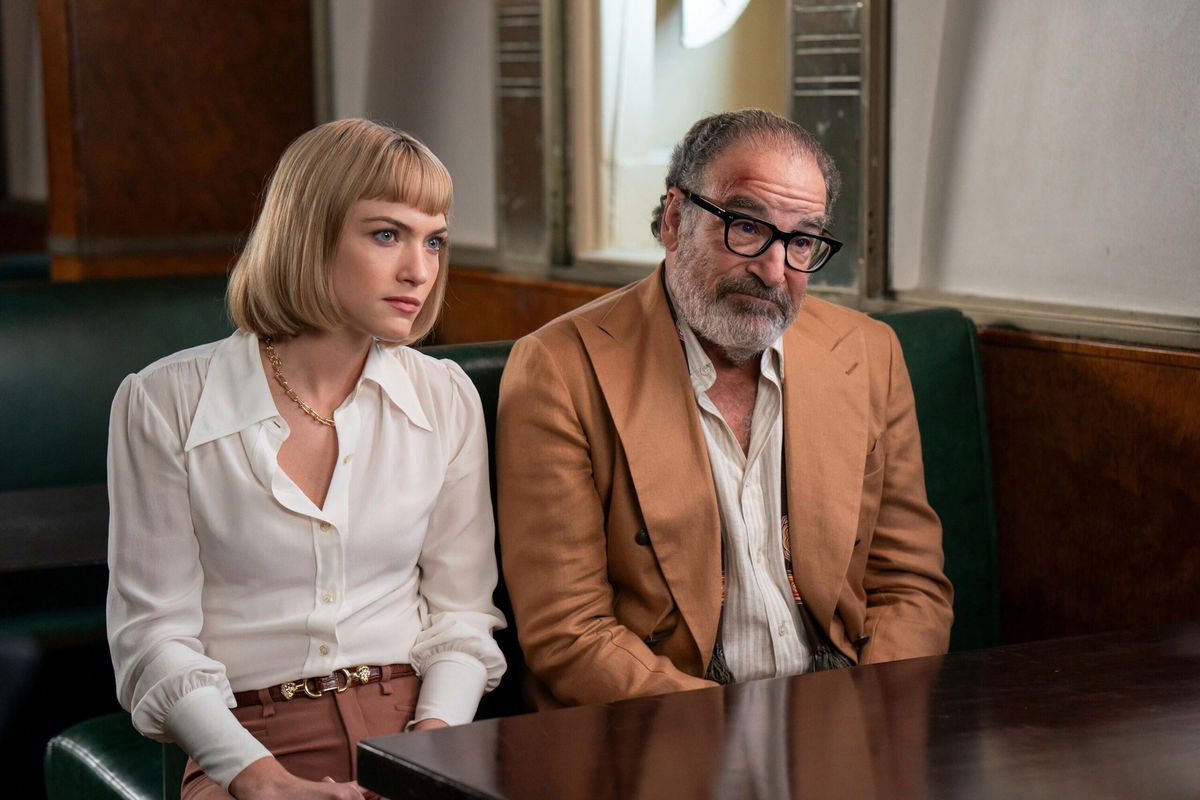 <i>Michael Desmond/Hulu</i><br/>Violett Beane and Mandy Patinkin in the murder mystery 