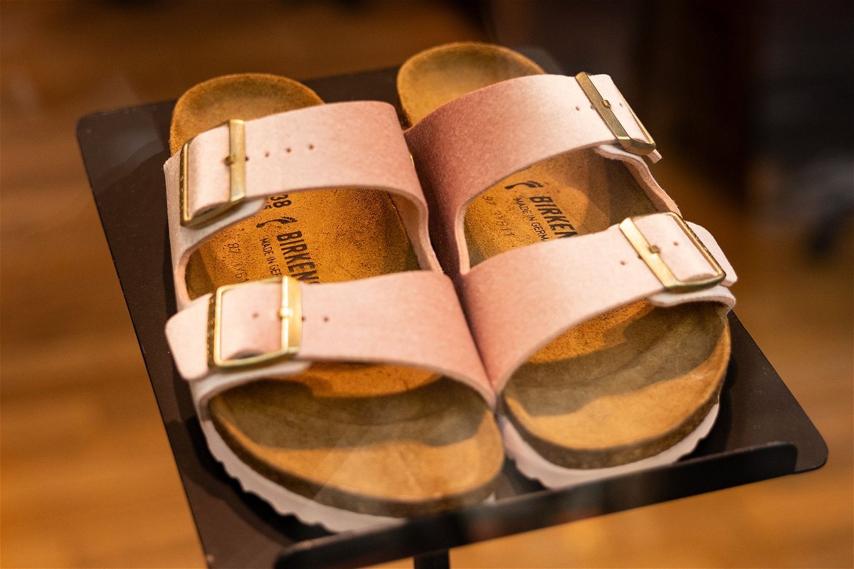 <i>Yuki Iwamura/Bloomberg/Getty Images</i><br/>Birkenstock sandals at a store in New York
