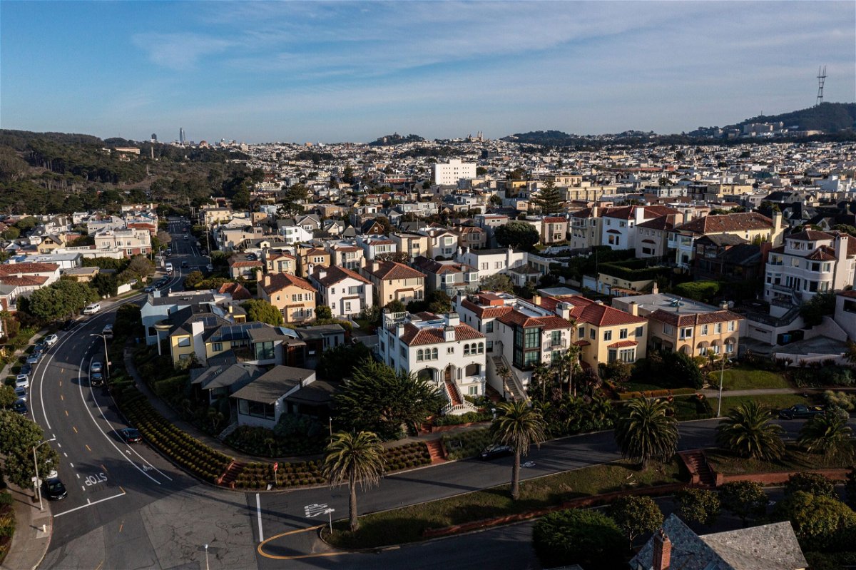 <i>David Paul Morris/Bloomberg/Getty Images</i><br/>It has become so unaffordable to own a home nowadays .Pictured are houses in the Sea Cliff neighborhood of San Francisco in 2022.