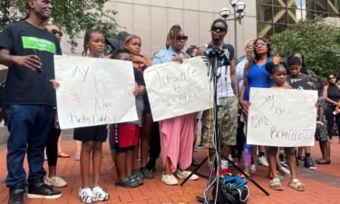 Family members of Ricky Cobb II speak at a news conference outside Hennepin County Government Center on August 2