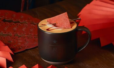 Starbucks has released a 'braised pork latte' at its reserve stores across China to mark the Lunar New Year.