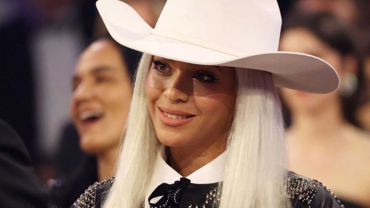 <i>Kevin Mazur/Getty Images</i><br/>Beyoncé is pictured at the 2024 Grammy Awards in Los Angeles.