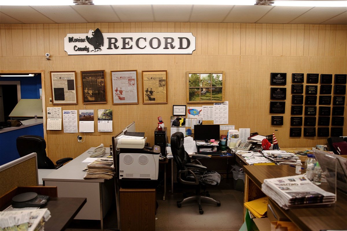 <i>Chase Castor/The New York Times/Redux/File</i><br/>Pictured is the Marion County Record newsroom in Marion