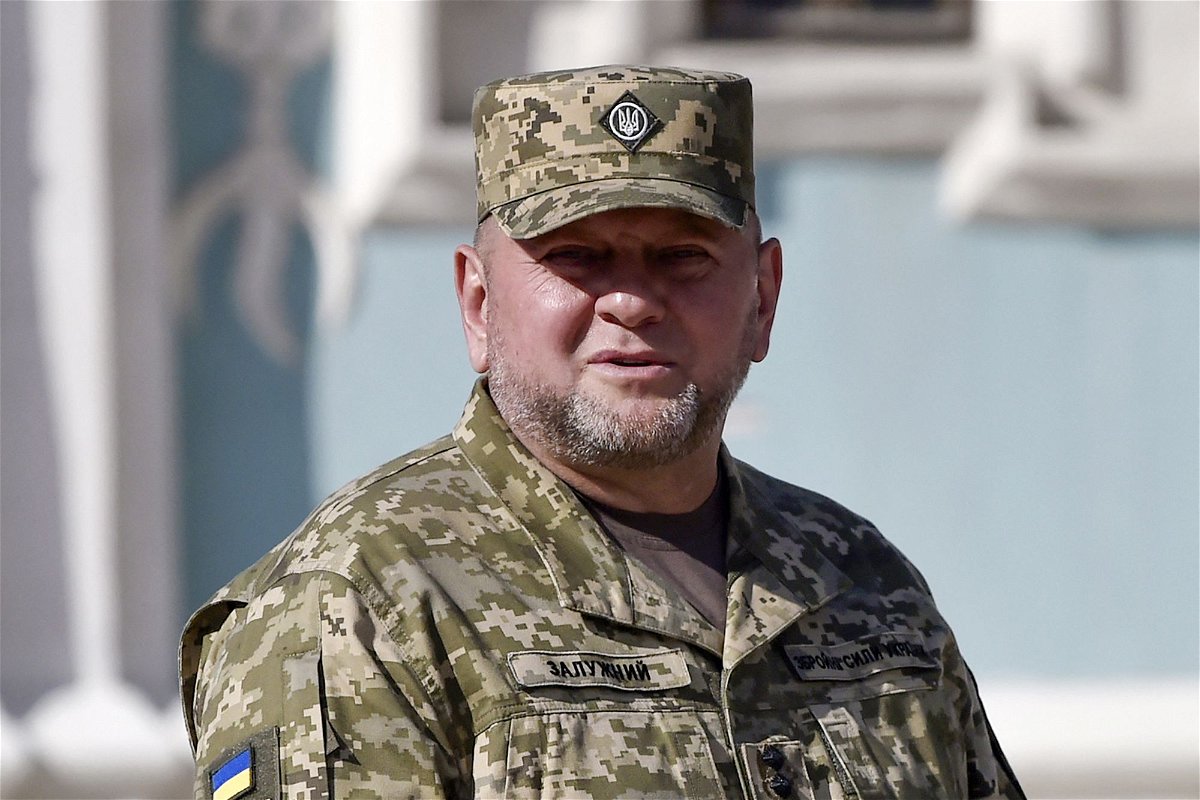 <i>Sergei Chuzavkov/AFP/Getty Images</i><br/>Valerii Zaluzhnyi is pictured at a ceremony marking Ukraine's Independence Day in Kyiv in August 2023.
