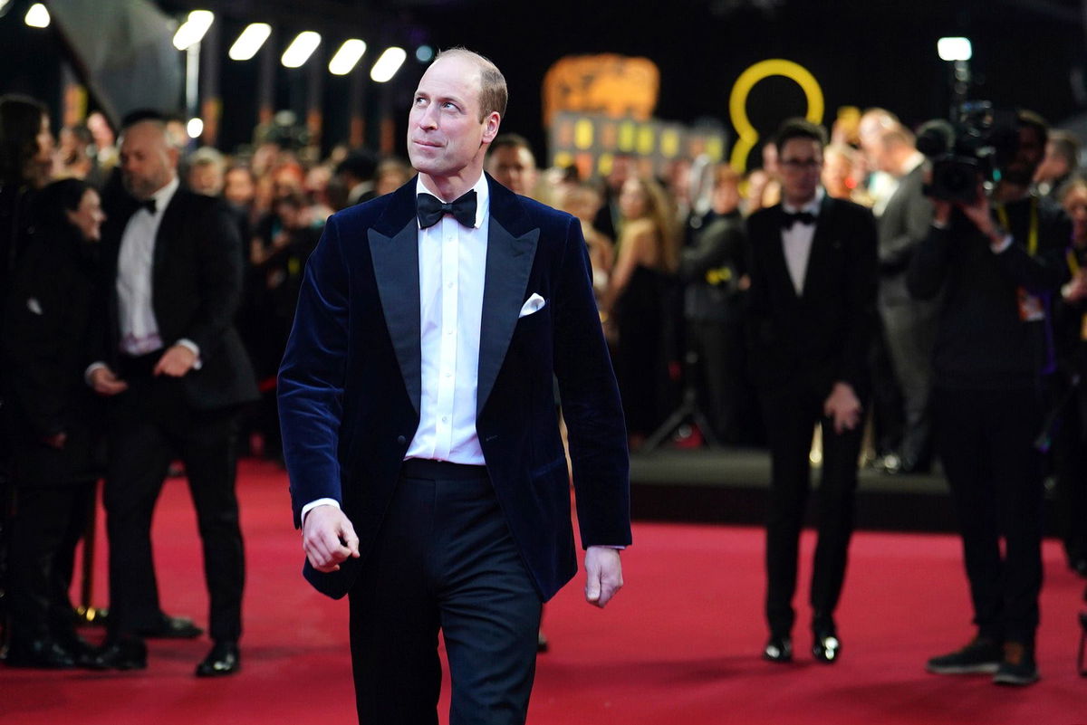 <i>Jordan Pettitt/Pool/AP</i><br/>Prince William at the 2024 BAFTA Awards in London on February 18