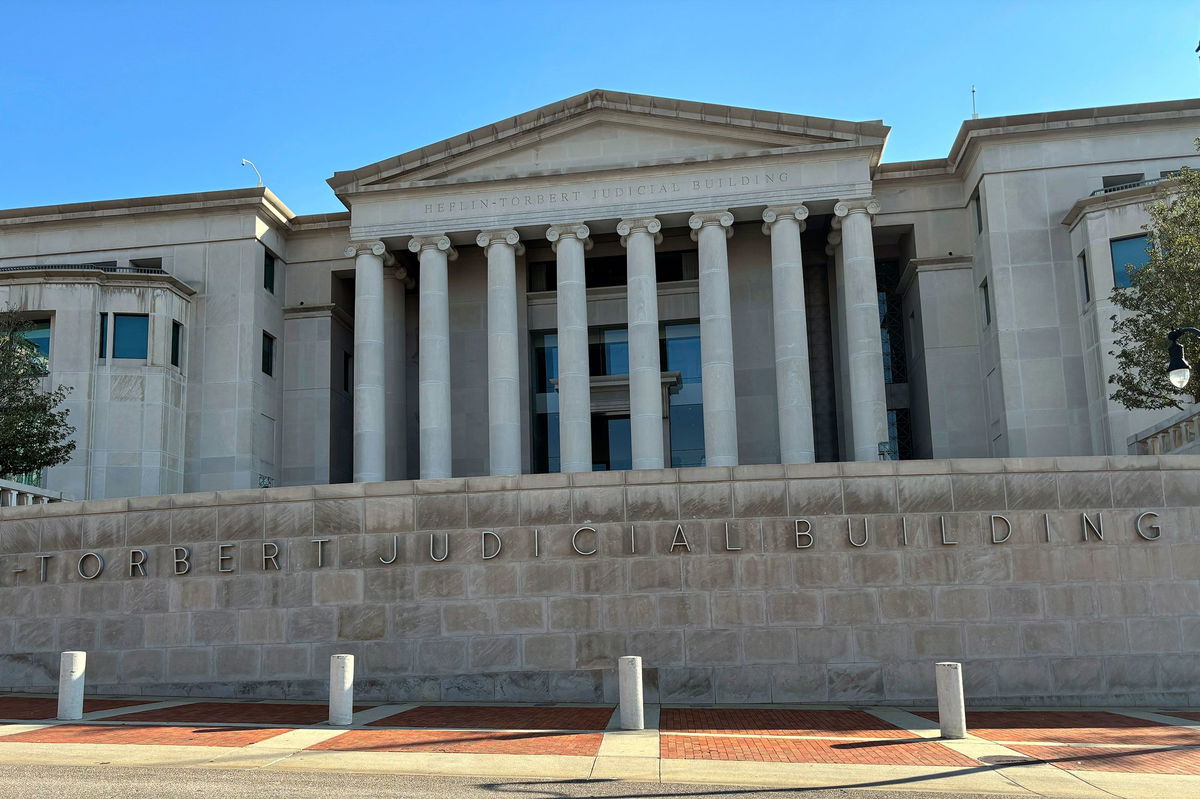 <i>Butch Dill/AP via CNN Newsource</i><br/>The sun shines through an awning at The University of Alabama at Birmingham Women's and Infant Center in Birmingham