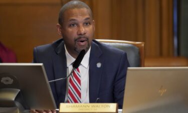 San Francisco Supervisor Shamann Walton speaks during a meeting at City Hall Tuesday in San Francisco.