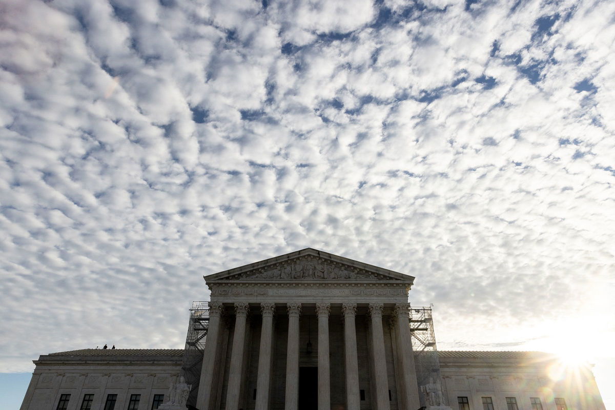 <i>Julia Nikhinson/Getty Images via CNN Newsource</i><br/>The US Supreme Court in Washington