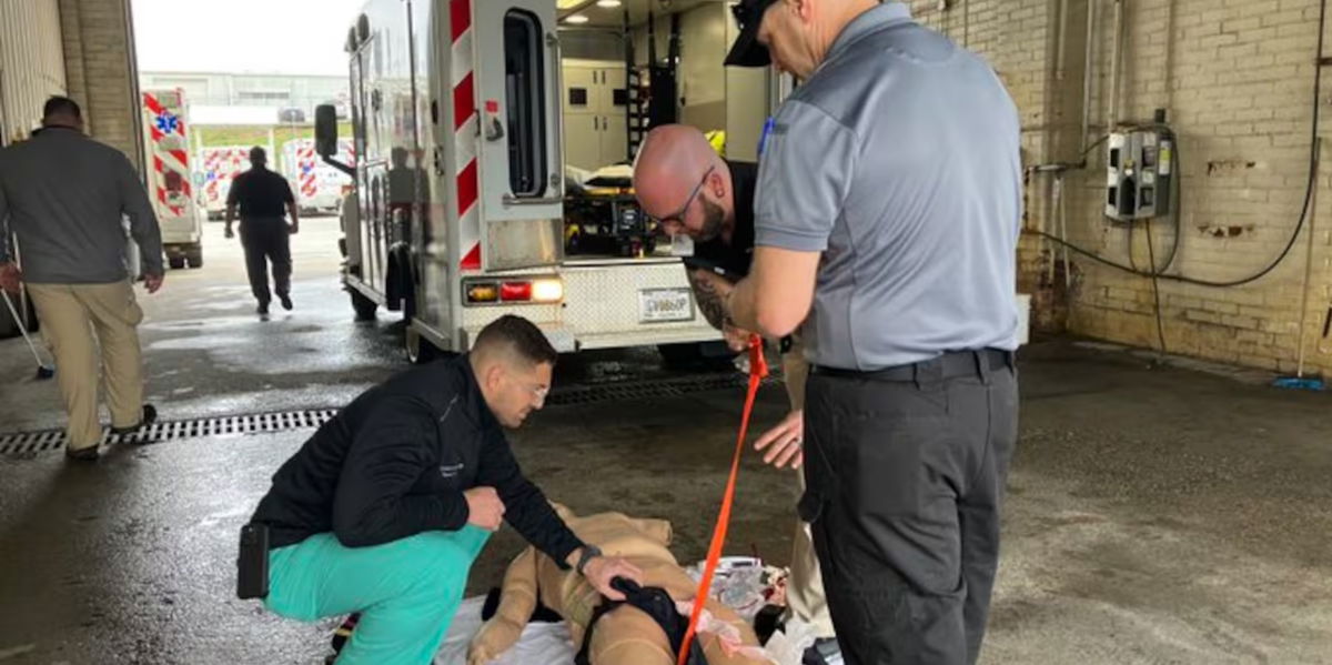 <i>WANF via CNN Newsource</i><br/>Roughly 30 Grady paramedics began their training. The hospital hopes to have the training complete and crews prepared by the end of March.