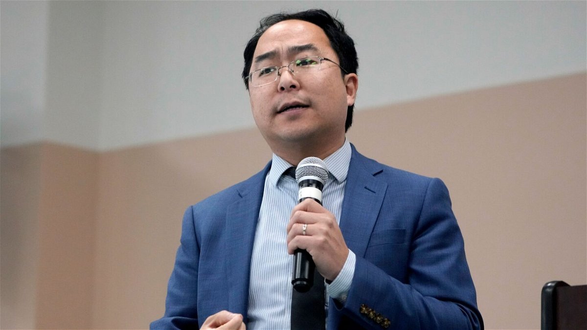 <i>Seth Wenig/AP via CNN Newsource</i><br/>Democratic Rep. Andy Kim speaks at an event in Paramus