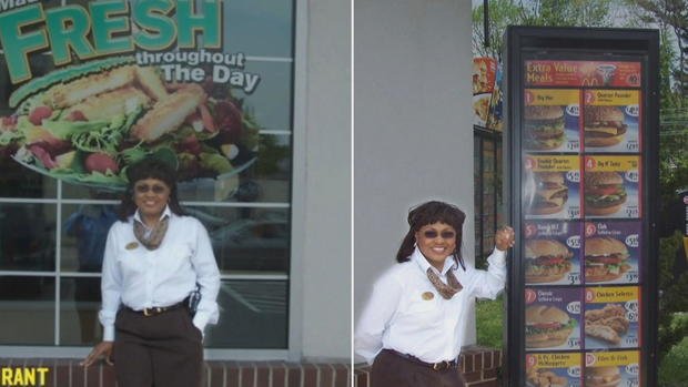 <i>KYW via CNN Newsource</i><br/>Holliday poses outside one of the McDonald's she owns in these undated photos.