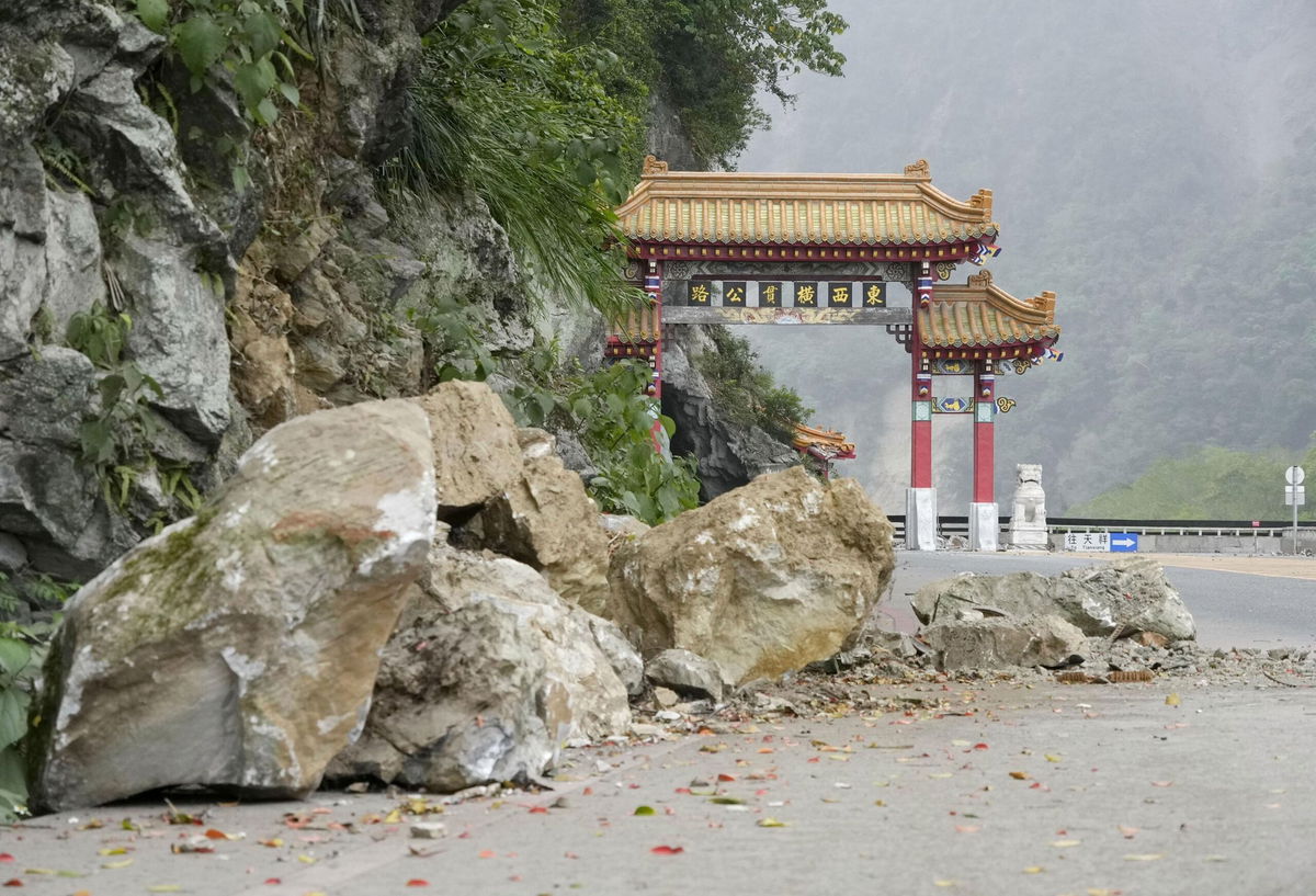 <i>Kyodo News/Getty Images via CNN Newsource</i><br/>Photo taken in Hualien