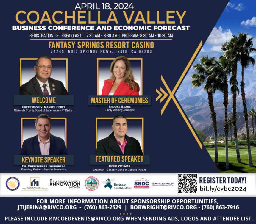 7th Annual Coachella Valley Business Conference and Economic Forecast to discuss trends in local economy, businesses