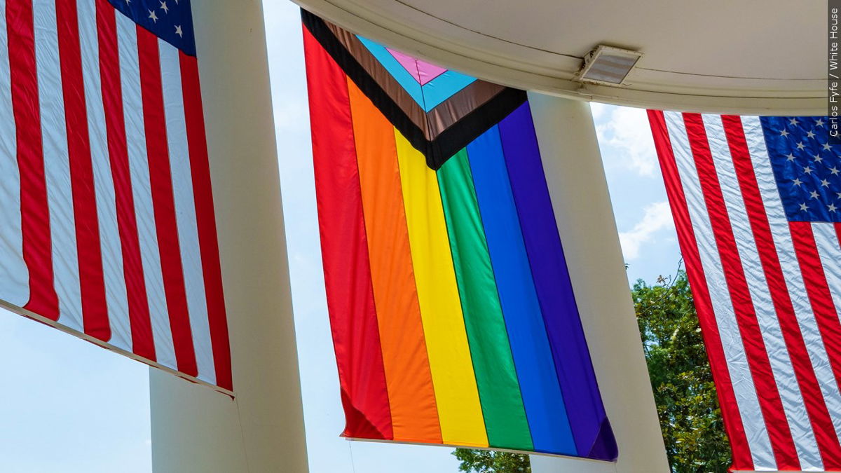 PHOTO: White House Pride celebration flags, Photo Date: 6/10/2023