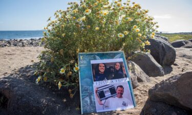 Photos of Jake and Callum Robinson and Jack Carter Rhoad at a beach in Ensenada