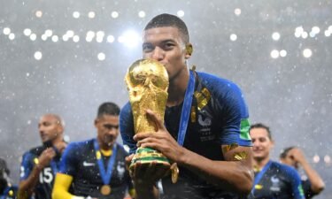 Mbappé won the World Cup with France in 2018.