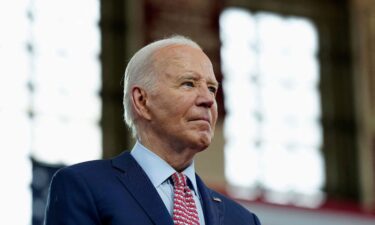 U.S. President Joe Biden looks on during a campaign event at Girard College in Philadelphia