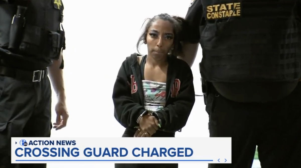 <i>WPVI via CNN Newsource</i><br/>A crossing guard in Darby