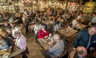 Diners at a California Cracker Barrel in 2018.