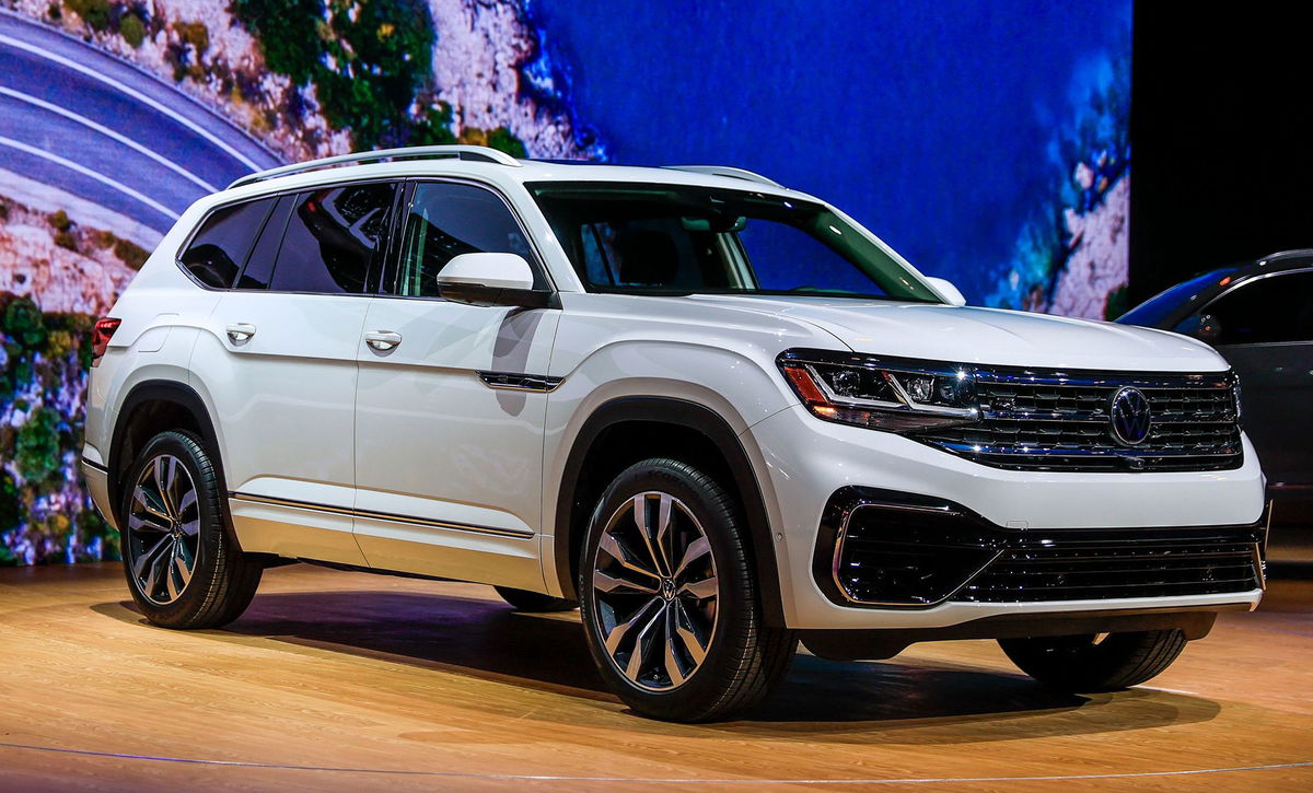 <i>Tannen Maury/EPA-EFE/Shutterstock via CNN Newsource</i><br/>The 2021 Volkswagen Atlas SUV is presented at the Chicago Auto Show at McCormick Place in Chicago