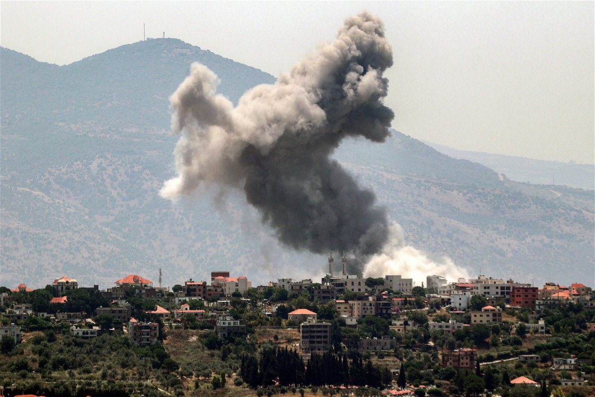 <i>Rabih Daher/AFP/Getty Images via CNN Newsource</i><br/>Smoke billows during Israeli bombardment on the village of Khiam in south Lebanon near the border with Israel on June 19