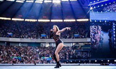 Taylor Swift performs at Scottish Gas Murrayfield Stadium in Edinburgh on June 7.