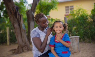 Generica Namoru pictured with her five-year old daughter Nicole. Namoru says she was in a consensual relationship with a UK soldier but he has abandoned her and their child since leaving Kenya.