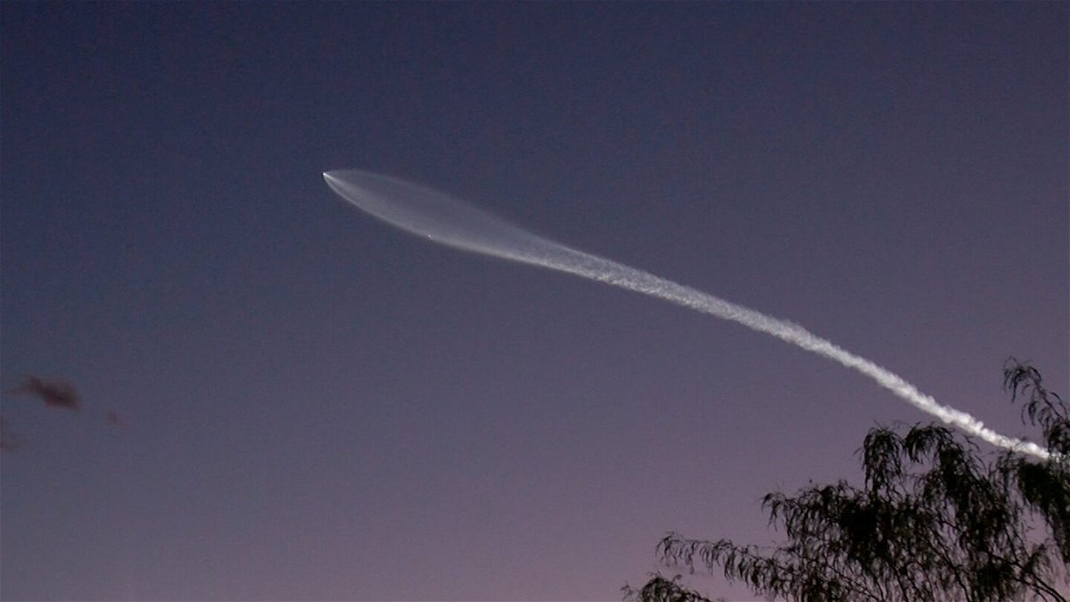 Space X rocket visible from the Coachella Valley (4/1/24)