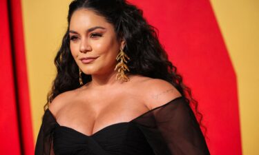 Vanessa Hudgens arrives at the Vanity Fair Oscar party after the 96th Academy Awards