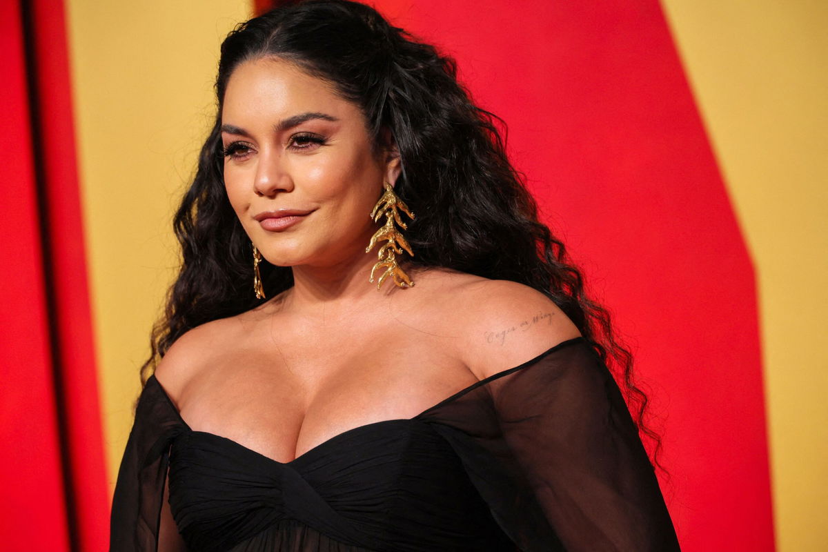 <i>Danny Moloshok/Reuters via CNN Newsource</i><br/>Vanessa Hudgens arrives at the Vanity Fair Oscar party after the 96th Academy Awards